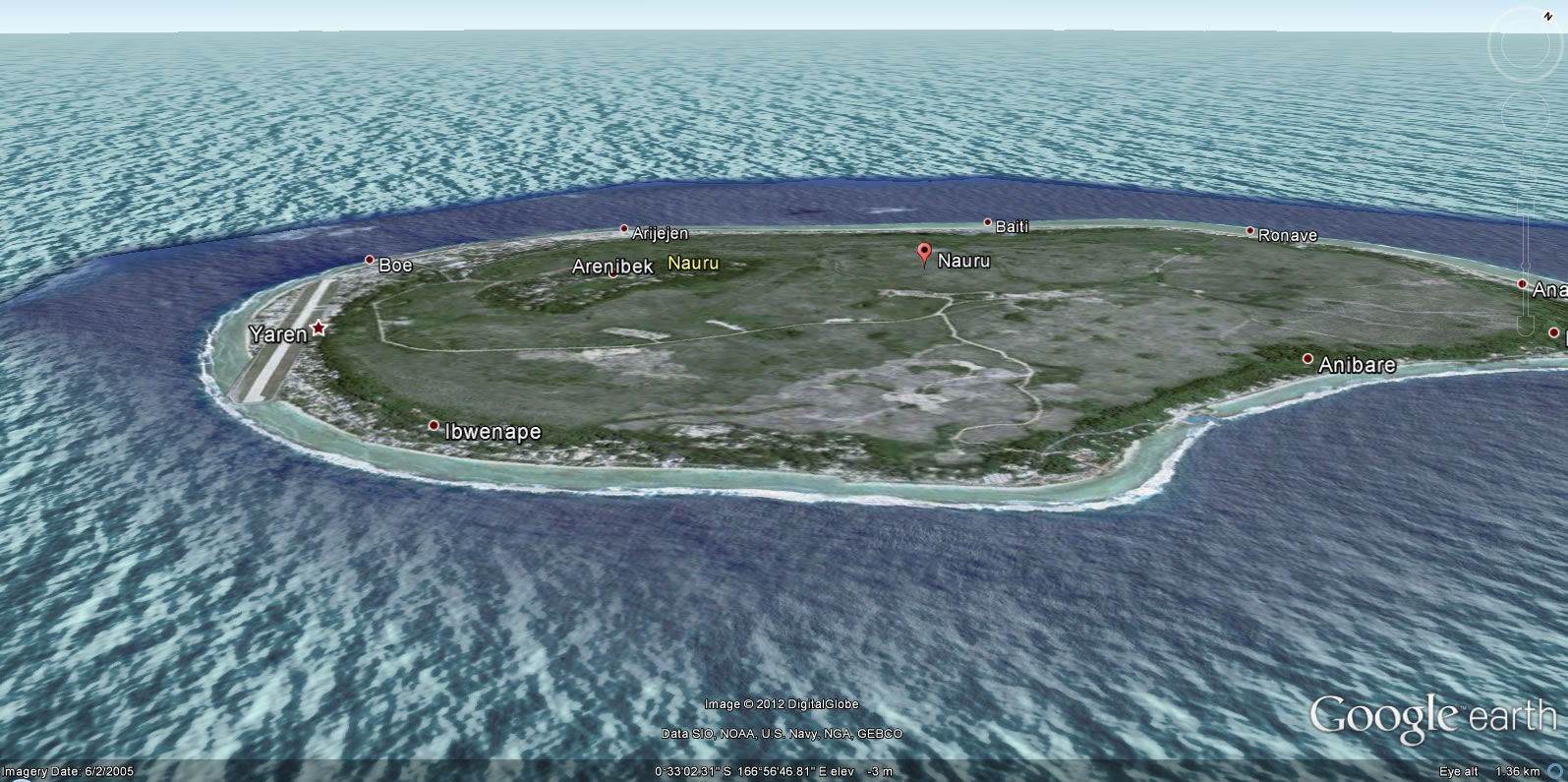 Nauru terre carte